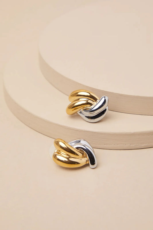 Boucles d'oreilles Barconi Gold et Silver Alea