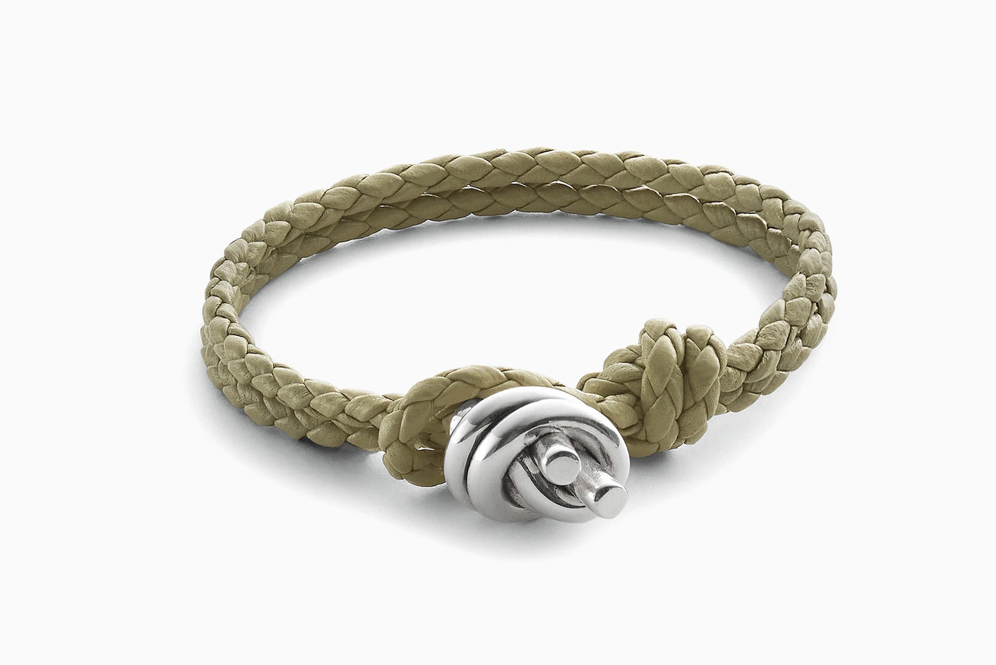 Bracelet nœud en cuir tressé Alea