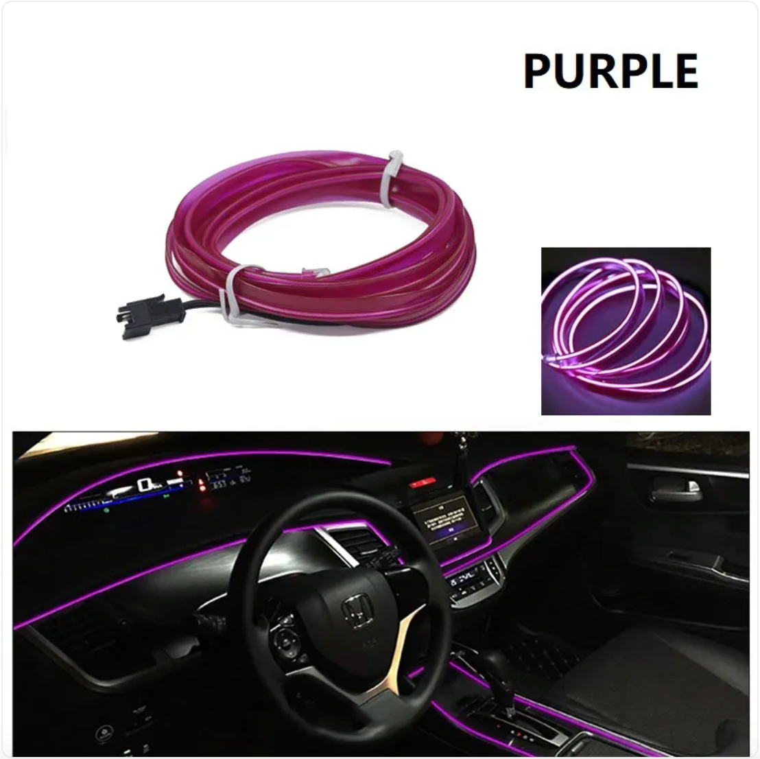 Bande Lumineuse d'Ambiance pour Voiture