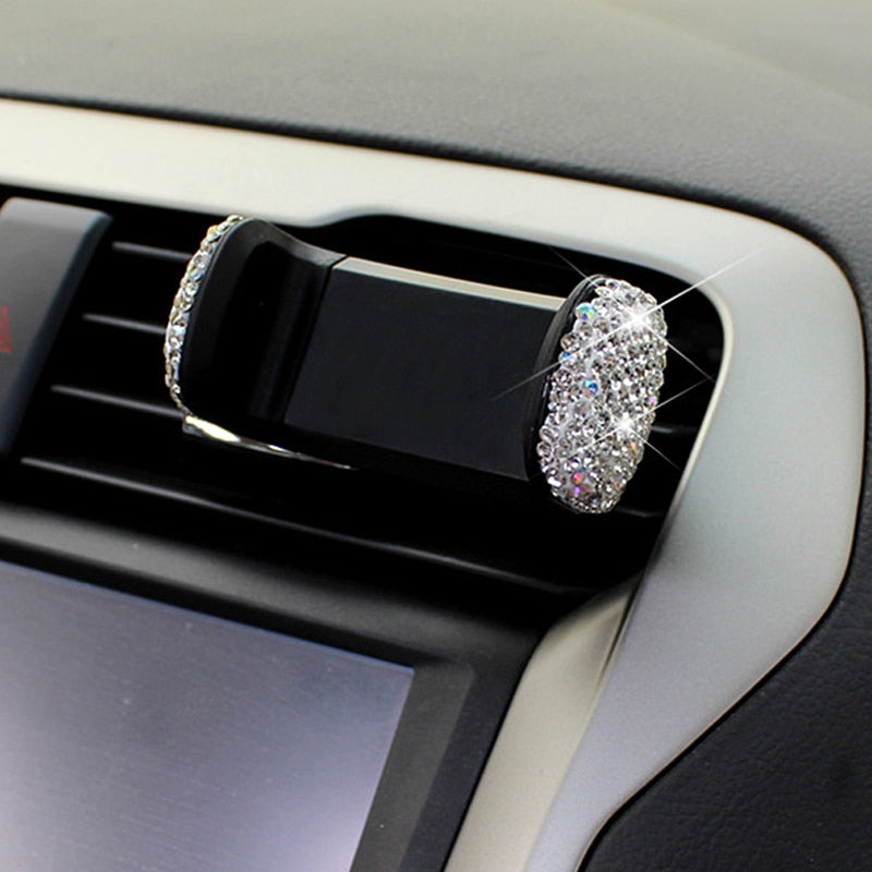 ALÉA PARIS | Support Téléphone Voiture 360° — Crystal Diamond