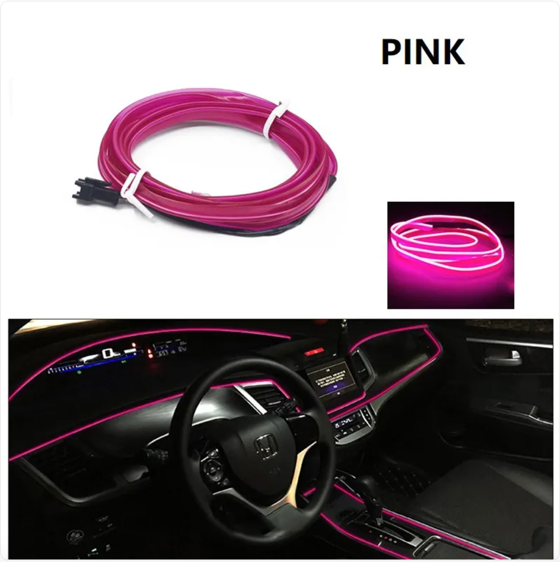 Bande Lumineuse d'Ambiance pour Voiture