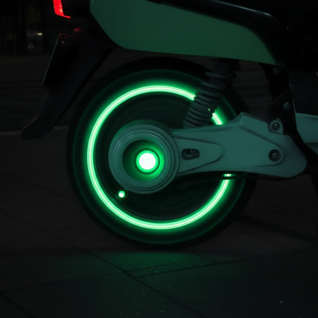 Bouchons de Valve ALÉA – Cercle Vert Lumineux